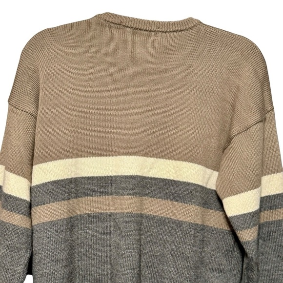 St Michael Made in UK Wool Floral Embroidery Chunky Knit Cardigan Sweater - Picture 8 of 11